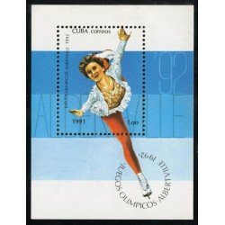 OLI1 Cuba HB 126 1991 Juegos Olímpicos Albertville 1992 MNH