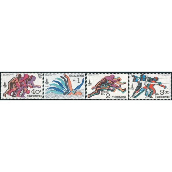 OLI2 Checoslovaquía Czechoslovakia Nº 2371/74 1980 JJOO Moscú MNH OLI2 Checoslovaquía Czechoslovakia Nº 2371/74 1980 JJOO Moscú MNH