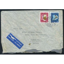 OLI2 Suiza Switzerland Nº 451/52 en Carta 1948 JJOO St.Moritz OLI2 Suiza Switzerland Nº 451/52 en Carta 1948 JJOO St.Moritz