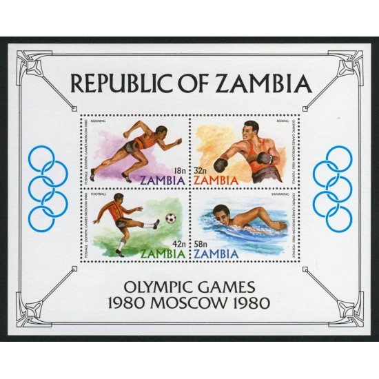 OLI2  Zambia HB 9 1980 JJOO Moscú  MNH