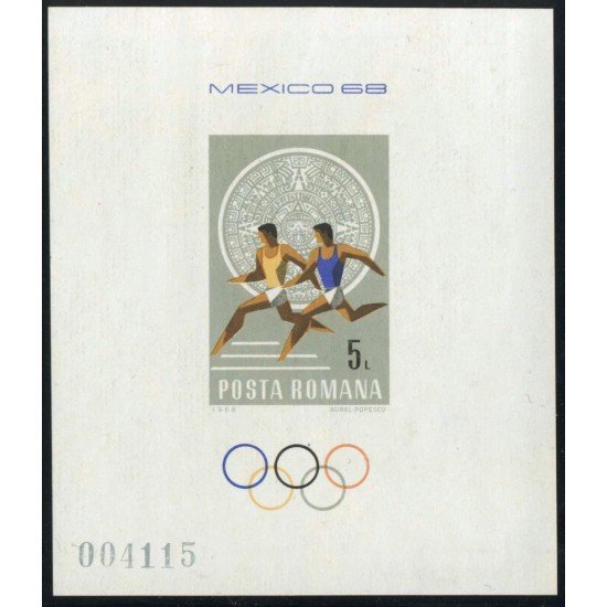 OLI2 Rumanía Romanaia  HB 68  1968  JJOO Mexico  MNH