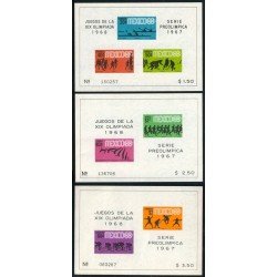 OLI2 Mexico HB 7/9 1967 Serie pre-olímpica 1967 MNH OLI2 Mexico HB 7/9 1967 Serie pre-olímpica 1967 MNH