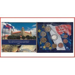 Eslovaquia 2009 Cartera Of Monedas € euro Set Eslovaquia 2009 Cartera Of Monedas € euro Set