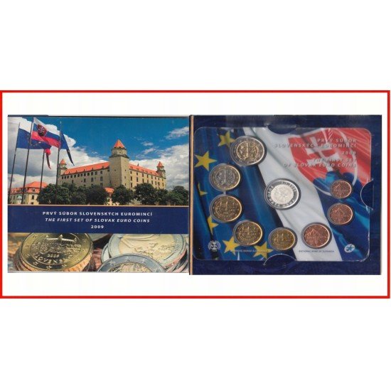 Eslovaquia 2009 Cartera Of Monedas € euro Set Eslovaquia 2009 Cartera Of Monedas € euro Set