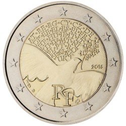 Francia 2015 2 € euros conmemorativos 70 años de Paz en Europa Francia 2015 2 € euros conmemorativos 70 años de Paz en Europa