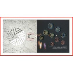 Letonia Latvija 2015 Cartera Oficial Monedas € euro Presidencia UE 