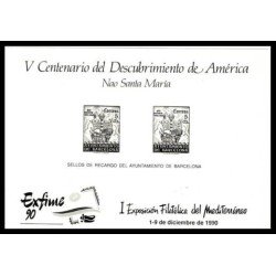 España Spain Hojitas Recuerdo 122 1990 FNMT Exfime 90 Ship Barco