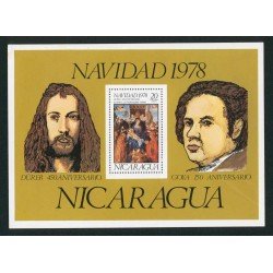 Nicaragua HB 143 1978 Navidad Chritsmas Durer Goya MNH Nicaragua HB 143 1978 Navidad Chritsmas Durer Goya MNH