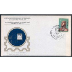 REL Italia Nº 1420 1980 en carta Matasellos 1er Día + medalla de Plata REL Italia Nº 1420 1980 en carta Matasellos 1er Día + medalla de Plata