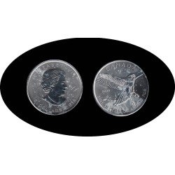 Canadá Canada 1 OZ onza 2015 Halcón cola roja 5$ Plata Ag