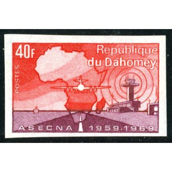 TRA1 MI1 Dahomey Nº 289 Sin dentar 1969 MNH TRA1 MI1 Dahomey Nº 289 Sin dentar 1969 MNH