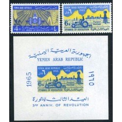 TRA1 Yemen Rep. 115/16 + HB 25 1965 MNH TRA1 Yemen Rep. 115/16 + HB 25 1965 MNH