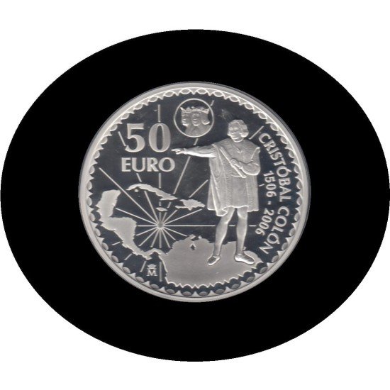 España Spain 2006 50€ Colon Columbus 1506-2006 Cinquentin Plata Ag