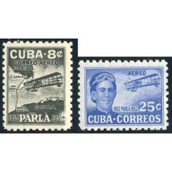 TRA1 Cuba A- 60/61 1952 Aviador Agustín Parlá MNH TRA1 Cuba A- 60/61 1952 Aviador Agustín Parlá MNH