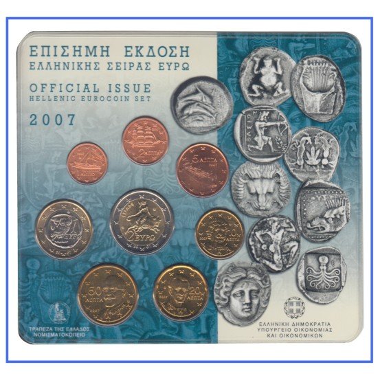 Grecia 2007 Cartera Oficial Monedas Blister € euro Grecia 2007 Cartera Oficial Monedas Blister € euro