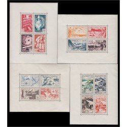 Marruecos Fr. Morocco HB 1/4 1949 Artesanía Cartas Paisajes MH
