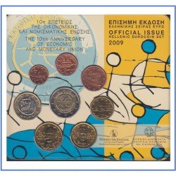 Grecia 2009 Cartera Oficial Monedas Blister € euros + 2€ EMU 