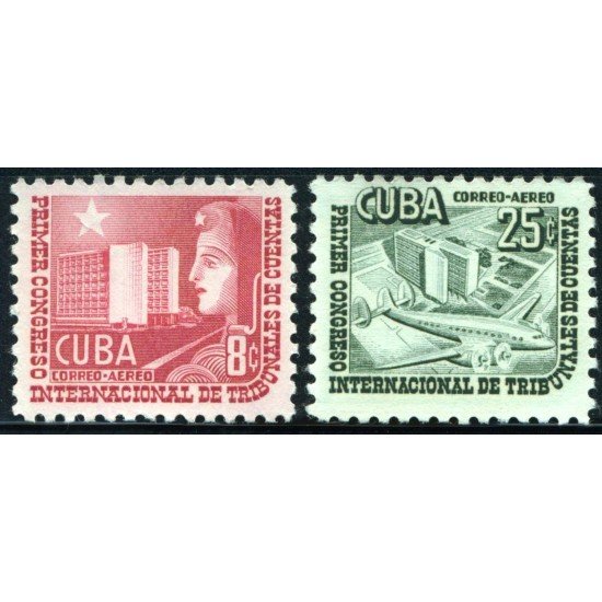 TRA2  Cuba A- 88/89 1953 Primer Congreso Internacional de Tribunales de cuentas MNH