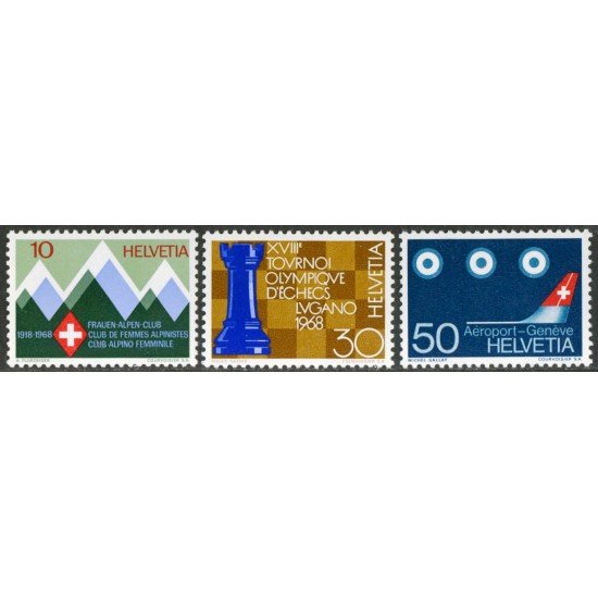 TRA2  Suiza Switzerland 803/05 1968 Sellos de propaganda MNH