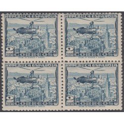 España Spain 689 Bl.4 Autogiro la Cierva Helicóptero Helicopter MNH