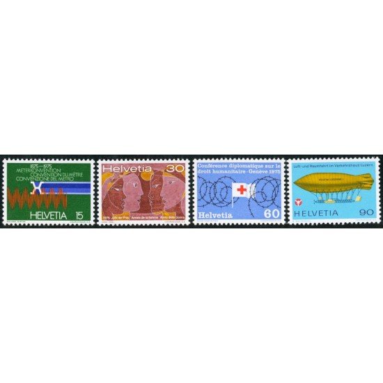 TRA2 Suiza Switzerland  976/79 1975 Sellos de propaganda  MNH