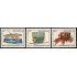 TRA2 Luxemburgo 1274/76 1993 Transportes antiguos MNH