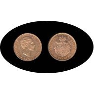 España Spain 25 ptas 1876 Alfonso XII oro Au