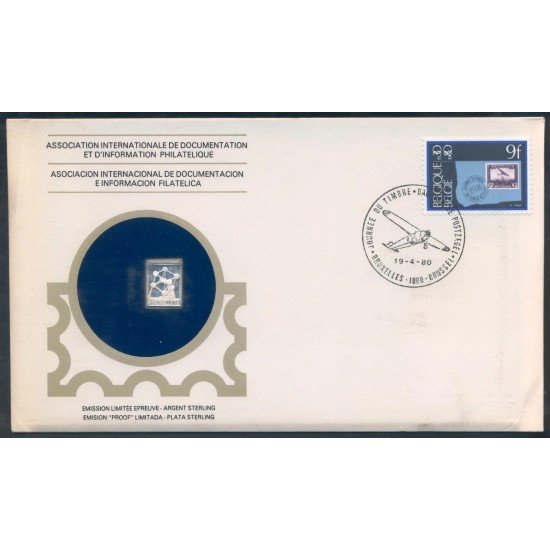 TRA2 Bélgica Belgium Nº 1969 Carta 1979 Día del sello Correo Aéreo Matasellado TRA2 Bélgica Belgium Nº 1969 Carta 1979 Día del sello Correo Aéreo Matasellado