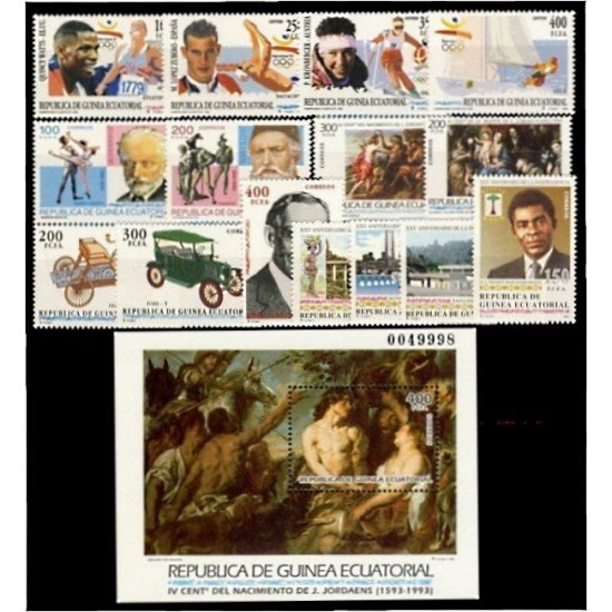Guinea Ecuatorial Año completo Year complete 1993 MNH Guinea Ecuatorial Año completo Year complete 1993 MNH