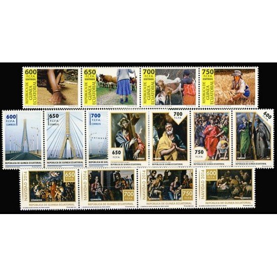 Guinea Ecuatorial Año completo Year complete 2014 MNH Guinea Ecuatorial Año completo Year complete 2014 MNH