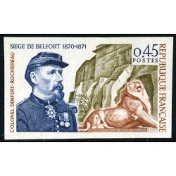 FAU1/S France Francia Nº 1660 Sin dentar 1970 Centº del sitio de Belfort Lujo FAU1/S France Francia Nº 1660 Sin dentar 1970 Centº del sitio de Belfort Lujo