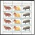 Guinea Ecuatorial 196/98 1995 Minihojita Gato Perro Cerdo MNH 