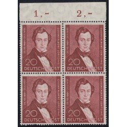 Alemania Berlin Nº 60 9N69 Bl. 4 1951 Gustav Albert Lortzing MNH