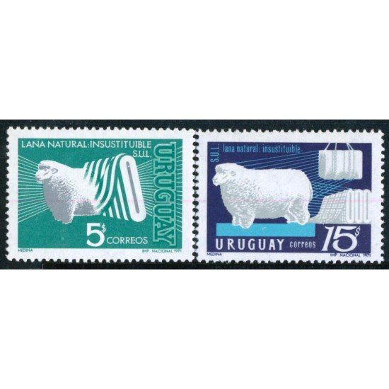 FAU2 Uruguay 807/08 1971 Industria de la Lana MNH FAU2 Uruguay 807/08 1971 Industria de la Lana MNH