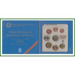 Monedas Euros Italia Cartera 2002 Monedas Euros Italia Cartera 2002