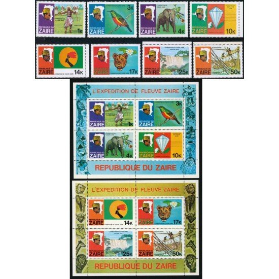 FAU2 Zaire 926/33 + HB 8/9   MNH