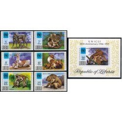 FAU3 Liberia 542/47 + HB 56 Sin dentar 1971 MNH FAU3 Liberia 542/47 + HB 56 Sin dentar 1971 MNH