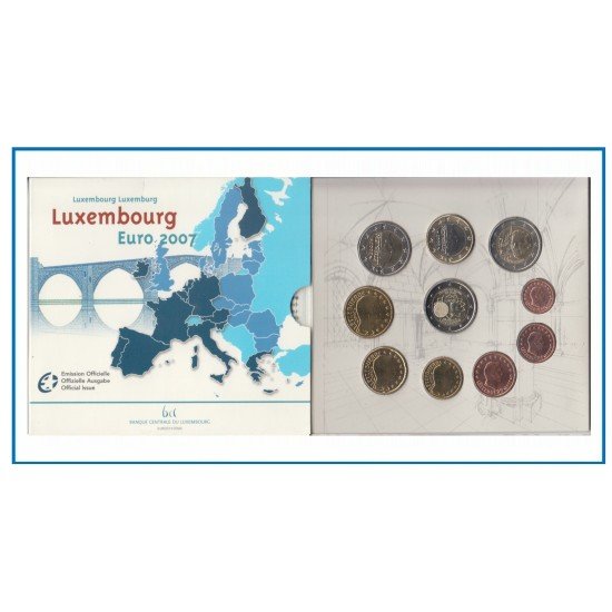 Luxemburgo 2007 Cartera Oficial Monedas € euro Set Arquitectura Gótica