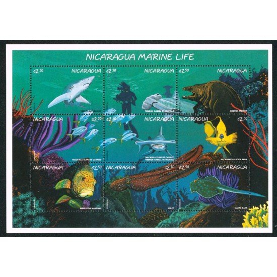 Nicaragua 2214/22 1996 Vida Marina  MNH