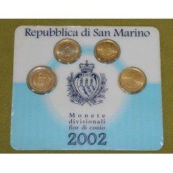 Monedas Euros San Marino Cartera 2002 (4 monedas) Monedas Euros San Marino Cartera 2002 (4 monedas)