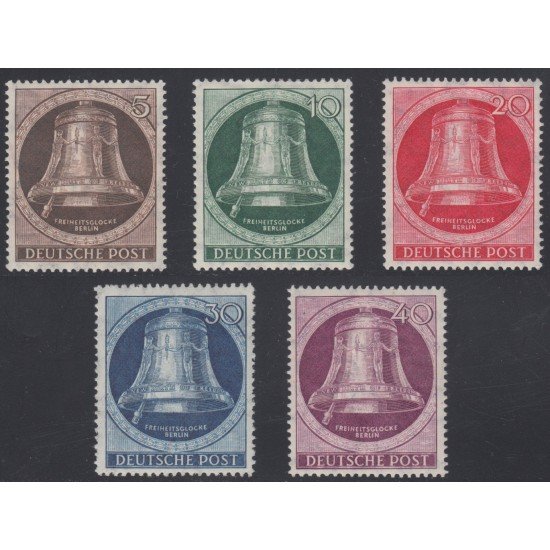 Alemania Berlín Nº 61/65  9N70 - 9N74 1951 Campana Libertad MNH 