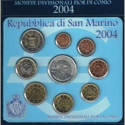 Monedas Euros San Marino Cartera 2004 + 5€ (plata) Monedas Euros San Marino Cartera 2004 + 5€ (plata)