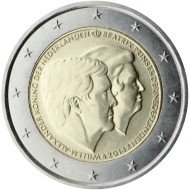 Holanda 2014 2 € euros conmemorativos  Guillermo-Alejandro Reina Beatriz