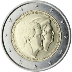 Holanda 2014 2 € euros conmemorativos  Guillermo-Alejandro Reina Beatriz