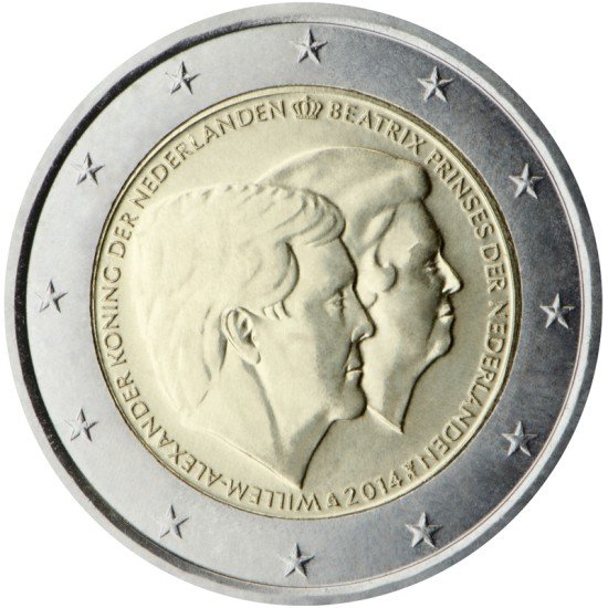 Holanda 2014 2 € euros conmemorativos  Guillermo-Alejandro Reina Beatriz