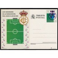 España Spain Entero Postal ( tarjeta ) 153 1991 75 Aniv. Real Unión Club Irún Fútbol fotball España Spain Entero Postal ( tarjeta ) 153 1991 75 Aniv. Real Unión Club Irún Fútbol fotball