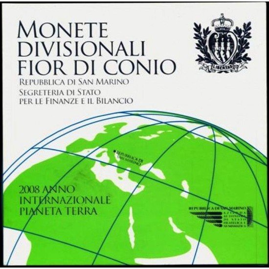 Monedas Euros San Marino Cartera 2008 + 5€ (plata)