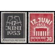 Alemania Berlín Nº 96/97 9N99 - 9N100 1953 17 de Junio MNH Alemania Berlín Nº 96/97 9N99 - 9N100 1953 17 de Junio MNH