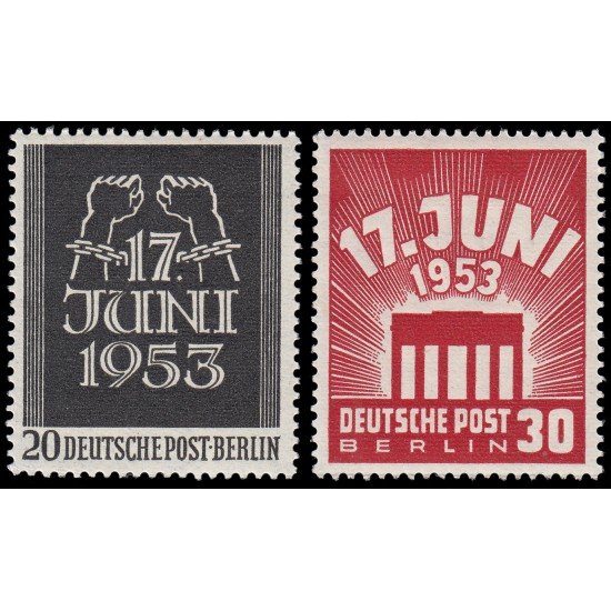  Alemania Berlín Nº 96/97 9N99 - 9N100 1953 17 de Junio MNH 