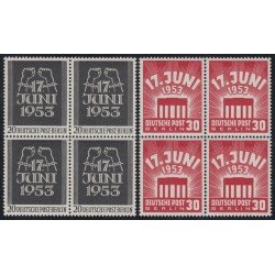 Alemania Berlín Nº 96/97 9N99 - 9N100 Bl.4 1953 17 de Junio MNH Alemania Berlín Nº 96/97 9N99 - 9N100 Bl.4 1953 17 de Junio MNH